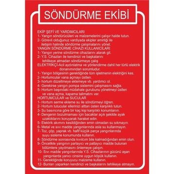 Este Uyarı Levhaları Södürme Ekibi 25x35 cm Uyarı Levhası