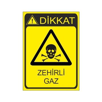 Este Uyarı Levhaları Zehirli Gaz 25x35 cm Uyarı Levhası
