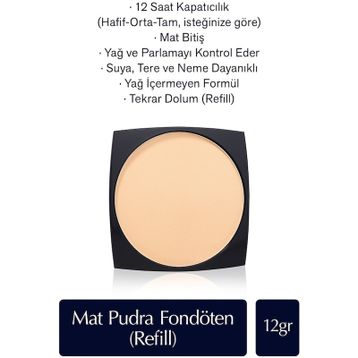 Estee Lauder Double Wear Stay-In-Place 2C2 Pale Almond Refill Pudra Fondöten