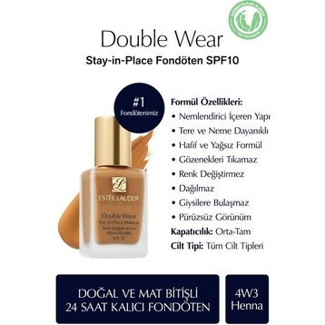 Estee Lauder Double Wear Stay-In-Place SPF10 4W3 Henna 30 ml Fondöten