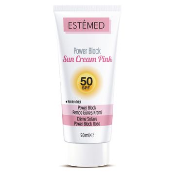 Estemed Block Pembe Sun Cream Pink SPF50+ 50 ml Koruyucu Güneş Kremi