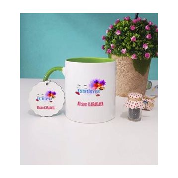 Estetisyen Yeşil Kupa Bardak