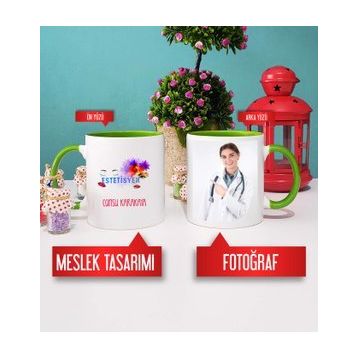 Estetisyen Yeşil Kupa Bardak