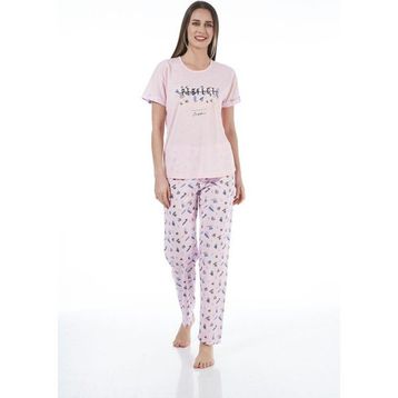 Estiva 22122 Kadın Kısa Kollu Viskon Pijama Takımı