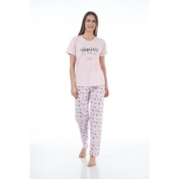 Estiva 22122 Kadın Kısa Kollu Viskon Pijama Takımı