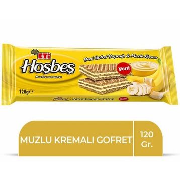 Eti 120 gr Hoşbeş Muzlu Kremalı Gofret