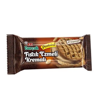 Eti 158 gr Burçak Fıstık Ezmeli Kremalı Proteinli Bisküvi