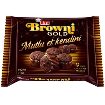 Eti 180 gr Browni Gold Mini Çikolatalı Kek