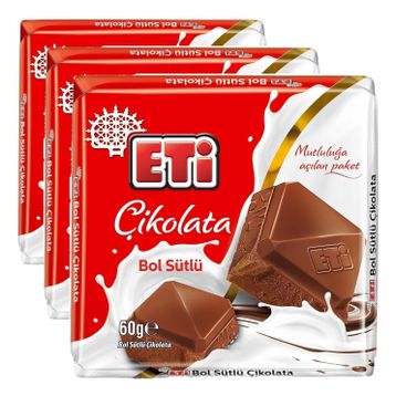 Eti 60 gr Bol Sütlü Çikolata