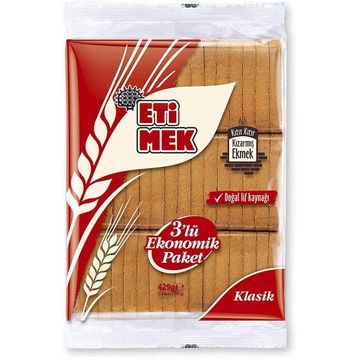 Eti Etimek 3'lü Paket 429 gr Klasik Kızarmış Ekmek