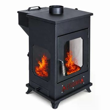 Etinova ETİ-B5 Büyük Üç Tarafı Camlı Fırınsız Şömine Tipi Pelet Soba