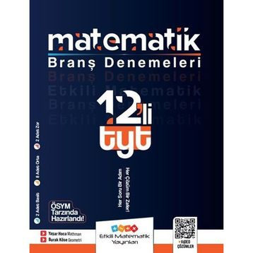 Etkili Matematik Yayınları TYT 12'li Matematik Branş Denemeleri