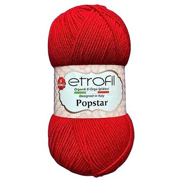 Etrofil Popstar 73121 Koyu Kırmızı Örgü İpi