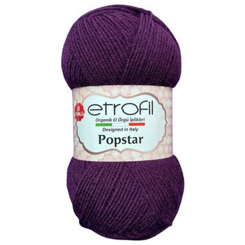 Etrofil Popstar 76001 Koyu Mor Örgü İpi