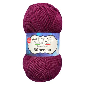 Etrofil Popstar 76001 Koyu Mor Örgü İpi