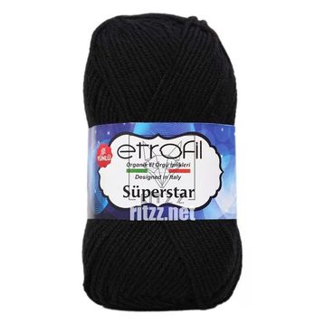 Etrofil Süperstar 70978 Siyah Örgü İpi