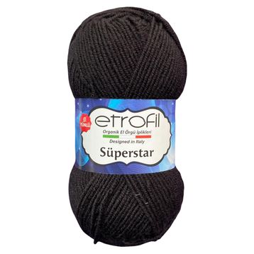 Etrofil Süperstar 70978 Siyah Örgü İpi