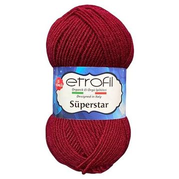 Etrofil Süperstar 73143 Bordo Örgü İpi
