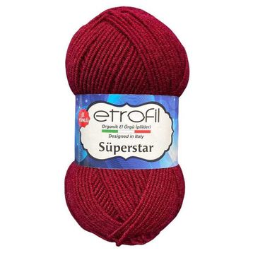 Etrofil Süperstar 73143 Bordo Örgü İpi