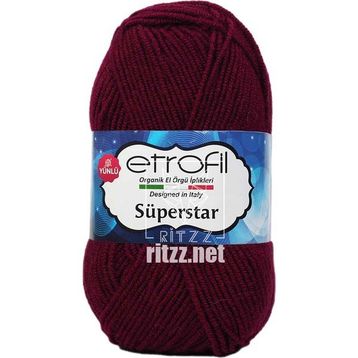 Etrofil Süperstar 73143 Bordo Örgü İpi