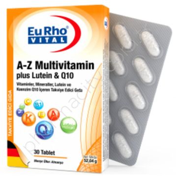 Eurho Vital A-Z Multivitamin Plus Lutein Q10 30 Tablet