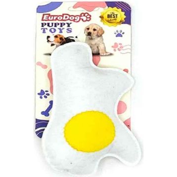 Euro Dog Beyaz Sarı Puppy Toys Peluş Yumurta Yavru Köpek Oyuncağı