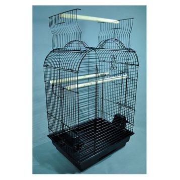 Euro Gold Pet Açılır Çatılı Siyah 47x36x70 Papağan Kafesi