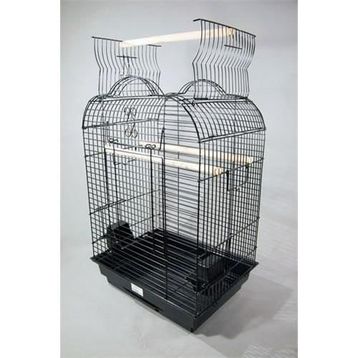 Euro Gold Pet Açılır Çatılı Siyah 47x36x70 Papağan Kafesi