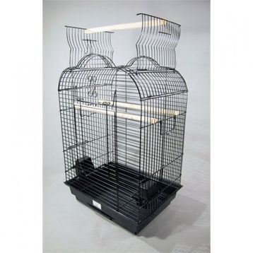 Euro Gold Pet Açılır Çatılı Siyah 47x36x70 Papağan Kafesi