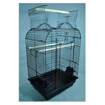 Euro Gold Pet Açılır Çatılı Siyah 47x36x70 Papağan Kafesi