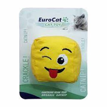 Eurocat Gülen Smiley Küp 6 cm Kedi Oyuncağı