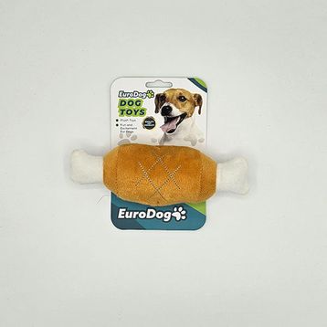 Eurodog 19x6 cm Kahverengi Peluş Etli Kemik Köpek Oyuncağı