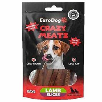 Eurodog Kuzu Dilimlerinden Oluşan Doğal 100 gr Köpek Ödül Maması