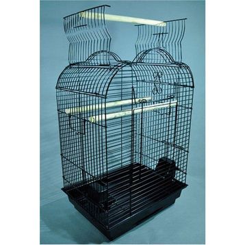 Eurogold 47x36x70 cm Açılır Çatılı Siyah Papağan Kafesi