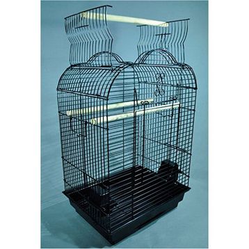 Eurogold 47x36x70 cm Açılır Çatılı Siyah Papağan Kafesi