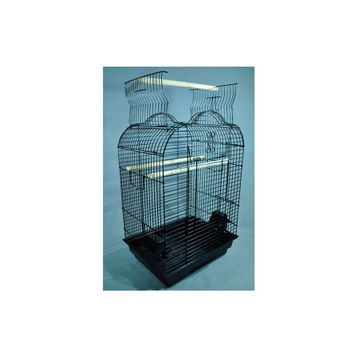Eurogold 47x36x70 cm Açılır Çatılı Siyah Papağan Kafesi
