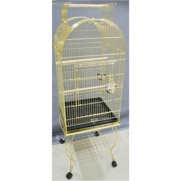 Eurogold 51x51x152 cm Açılabilir Çatılı Sehpalı Pirinç Papağan Kafesi