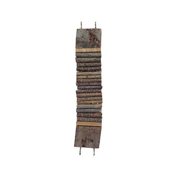 Eurogold Çift Platformlu 7x35 cm Kemirgenler İçin Doğal Ahşap Köprü Hamster Oyuncağı