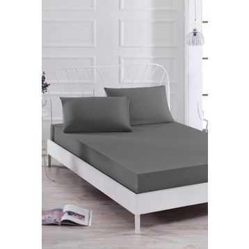 Ev & Ev Home EP-015585 Füme Lastikli Tek Kişilik Çarşaf Seti