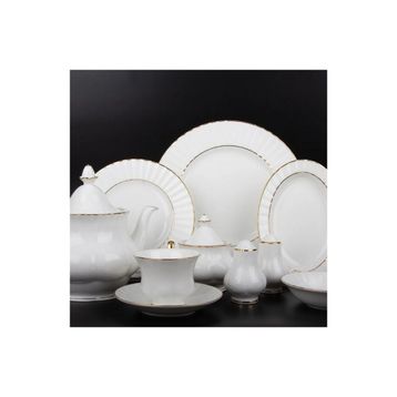 Evaliza Caserta 36 Parça Gold Rim Kahvaltı Takımı