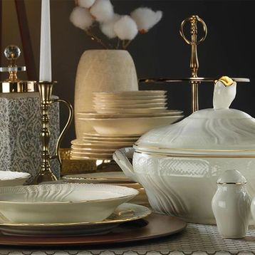Evaliza Caserta Gold 60 Parça Yemek Takımı