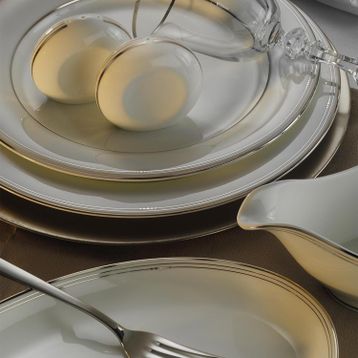 Evaliza Perla Platin 60 Parça Yemek Takımı
