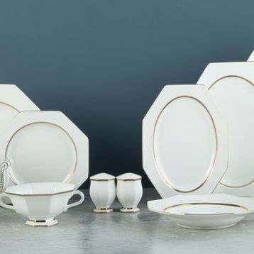 Evaliza Prizma Gold 60 Parça Yemek Takımı