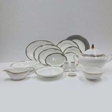 Evaliza Versailles Platin 101 Parça 12 Kişilik Yemek Takımı