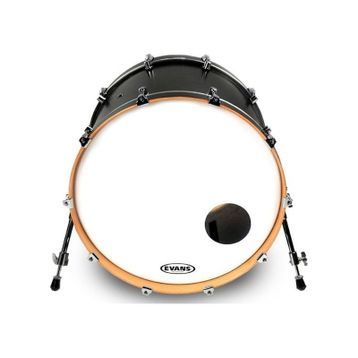 Evans BD22RSW 22 Resonat Smooth Kick Beyaz Ön Delikli Tek Kat Davul Derisi