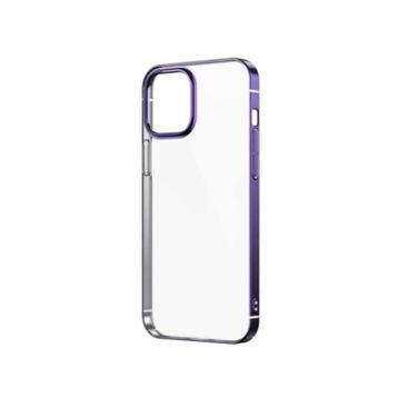 Evastore Apple iPhone 11 Pixel Mor Kenarlı Şeffaf Kapak Kılıf