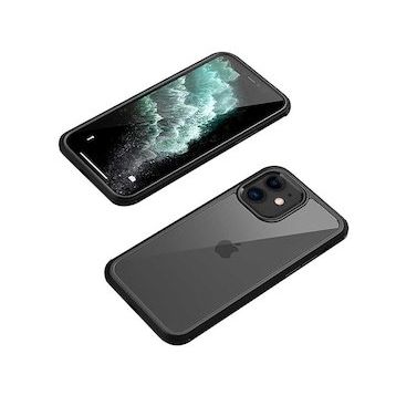 Evastore Apple iPhone 12 Dor Silikon Temperli Cam Kapak Kılıf