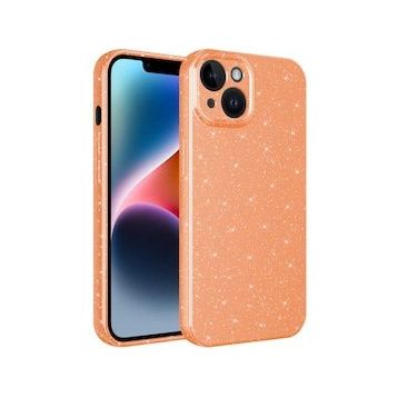 Evastore Apple iPhone 14 Kamera Korumalı Simli Lüks Zore Koton Kapak Kılıf