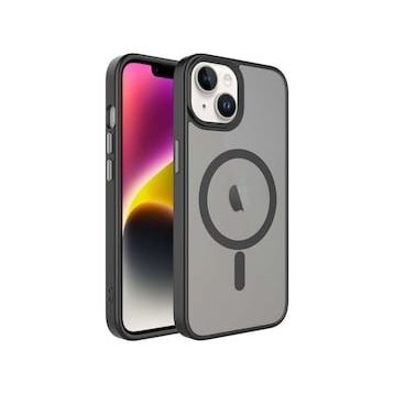 Evastore Apple iPhone 14 Mat Arka Yüzey Wireless Şarj Özellikli Zore Flet Magsafe Kapak Kılıf