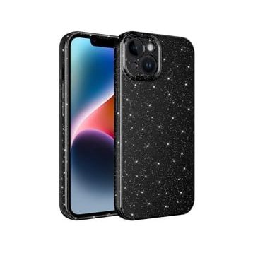 Evastore Apple iPhone 14 Plus Kamera Korumalı Simli Lüks Koton Kapak Kılıf